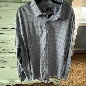 Untuckit Men's Blue Plaid Shirt 3XL